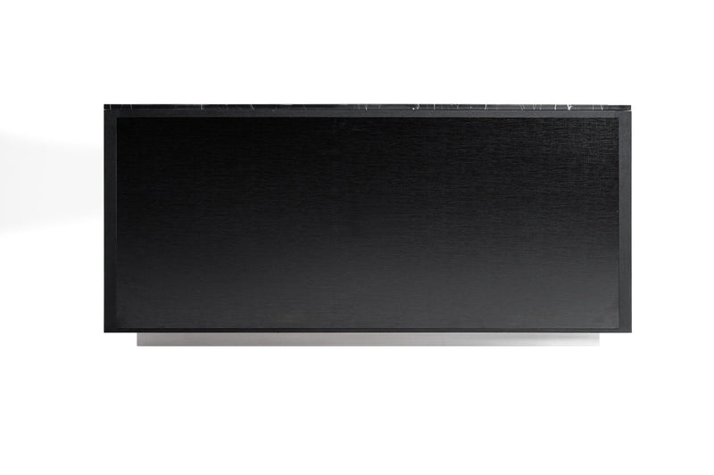 Concord - Modern Black Marble + Black Ash + Aluminum Dresser — view 4