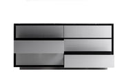 Concord - Modern Black Marble + Black Ash + Aluminum Dresser — view 5