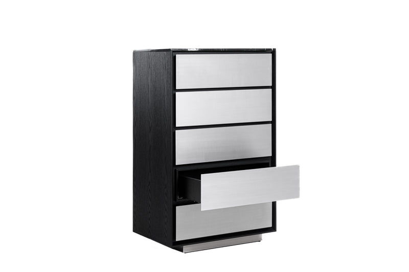 Concord - Modern Black Marble + Black Ash + Aluminum Chest — view 5