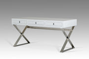 Congress Transitional White Crocodile Office Desk — view 3