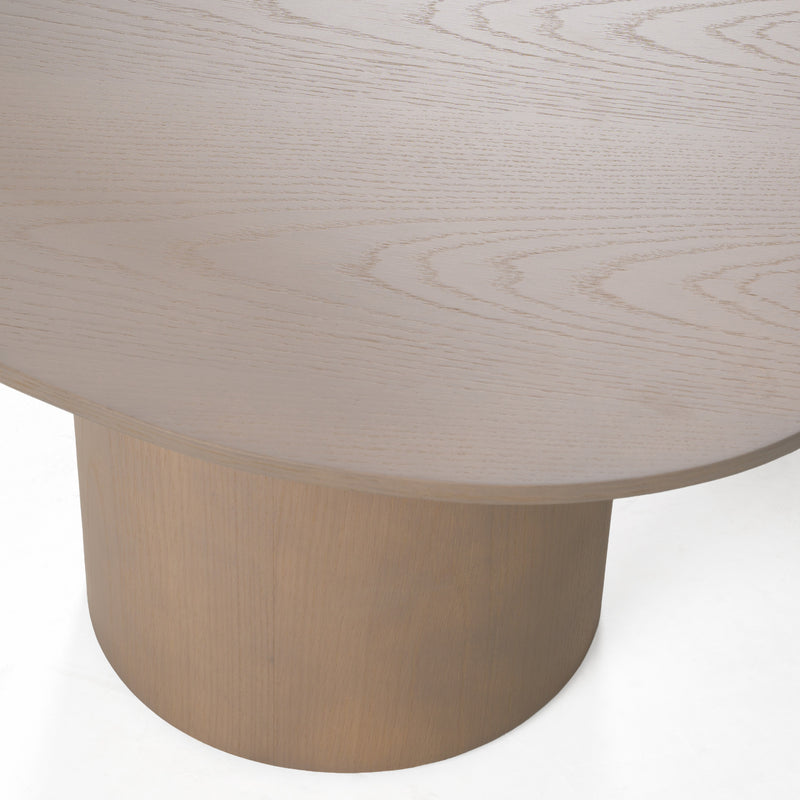 Connie - Modern White Oak Oval Coffee Table — view 2