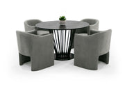 Conroy - Modern Black Round Dining Table