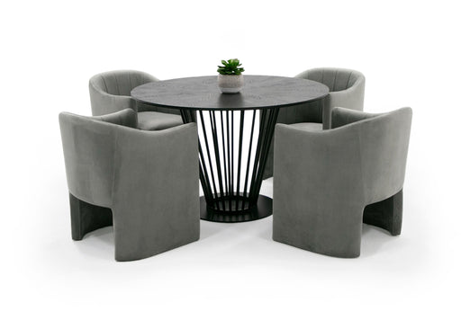 Conroy - Modern Black Round Dining Table