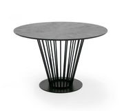 Conroy - Modern Black Round Dining Table — view 2