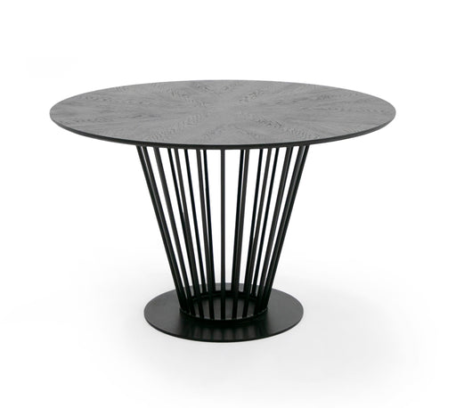 Conroy - Modern Black Round Dining Table — view 2
