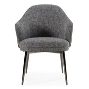 Cora - Modern Grey Fabric & Leatherette Dining Chair — view 5