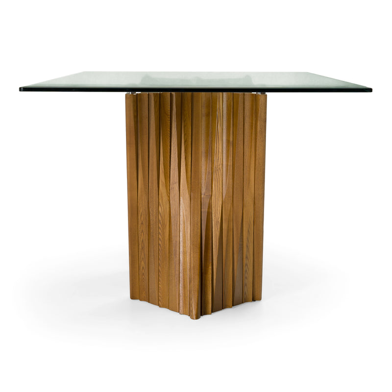 Corbin Mid-Century Walnut & Glass Dining Table — view 4