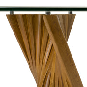 Corbin Mid-Century Walnut & Glass Dining Table — view 5