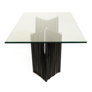Corbin Mid-Century Black Ash & Glass Dining Table — view 5