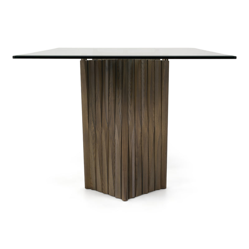 Corbin Mid-Century Grey Ash & Glass Dining Table — view 2