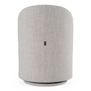 Correa - Modern Light Grey Fabric Swivel Dining Chair — view 4