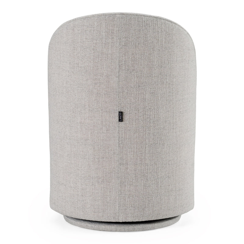 Correa - Modern Light Grey Fabric Swivel Dining Chair — view 4