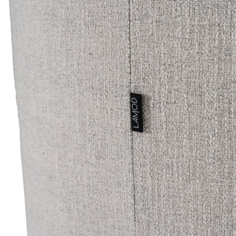 Correa - Modern Light Grey Fabric Swivel Dining Chair — view 5