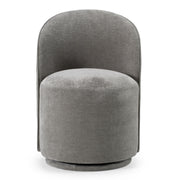 Correa - Modern Dove Grey Fabric Swivel Dining Chair — view 2
