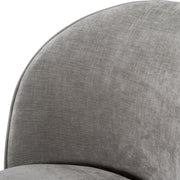 Correa - Modern Dove Grey Fabric Swivel Dining Chair — view 5
