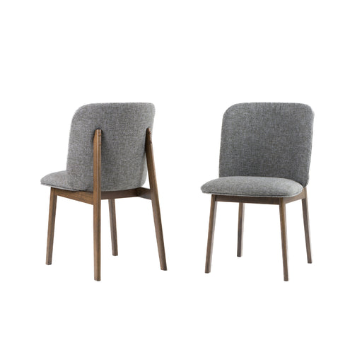 Costello - Mid-Century Modern Grey Fabric + Wenge Dining Chair (Set of 2) — view 2