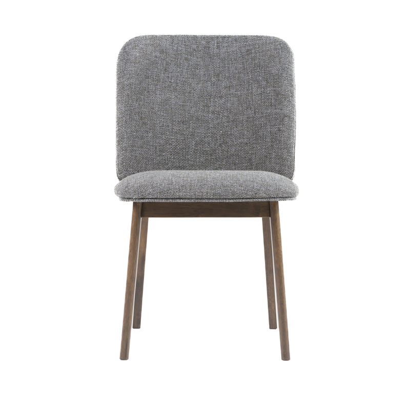 Costello - Mid-Century Modern Grey Fabric + Wenge Dining Chair (Set of 2) — view 3