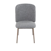 Costello - Mid-Century Modern Grey Fabric + Wenge Dining Chair (Set of 2) — view 4
