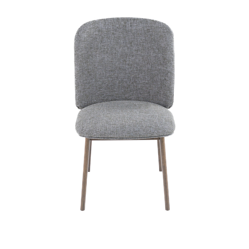 Costello - Mid-Century Modern Grey Fabric + Wenge Dining Chair (Set of 2) — view 4