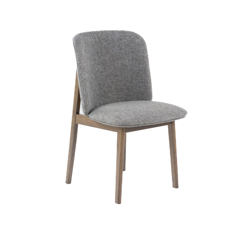 Costello - Mid-Century Modern Grey Fabric + Wenge Dining Chair (Set of 2) — view 5