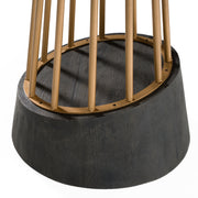 Cotopaxi - Modern Charcoal + Brass Round Dining Table — view 3