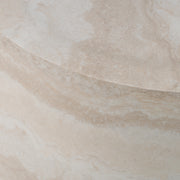 Cozad - Modern Faux Travertine Round End Table — view 5