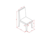 Aura Modern White Dining Chair — view 2