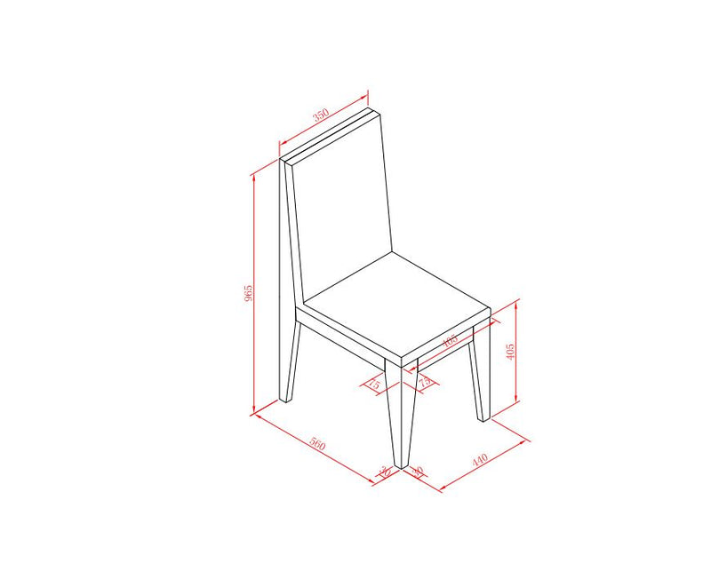 Aura Modern White Dining Chair — view 2