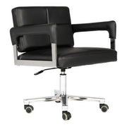 Craig Modern Black Bonded Leather Office Chair — view 4
