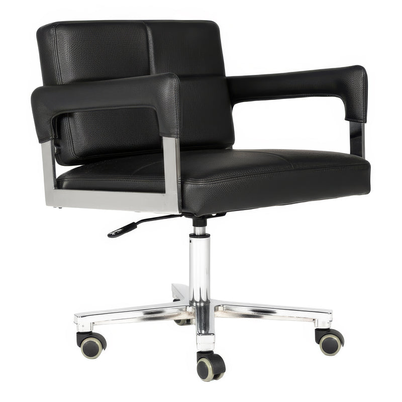 Craig Modern Black Bonded Leather Office Chair — view 4
