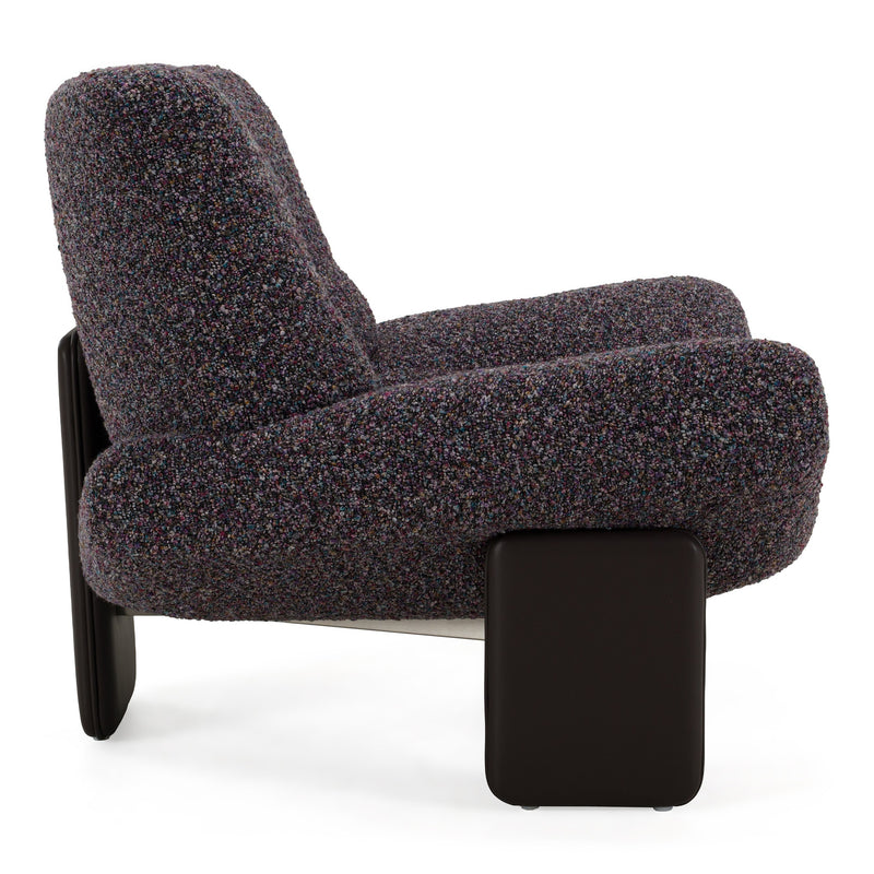 Crowley - Modern Grey Multi-Color Fabric Accent Chair — view 2