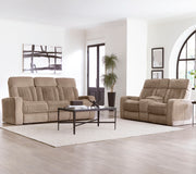 Parker Living Equinox - Mushroom Power Reclining Console Loveseat