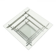 Upton Modern Square Glass Coffee Table — view 2