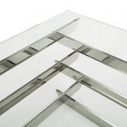 Upton Modern Square Glass Coffee Table — view 3