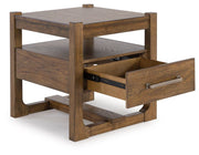 Cabalynn - Square End Table - Light Brown - R&R Furniture Gallery (Fountain Valley, CA)