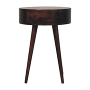 Circular Shaped Bedside Table - Walnut - R&R Furniture Gallery (Fountain Valley, CA)