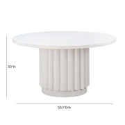 Kali - Round Dining Table - White - R&R Furniture Gallery (Fountain Valley, CA)