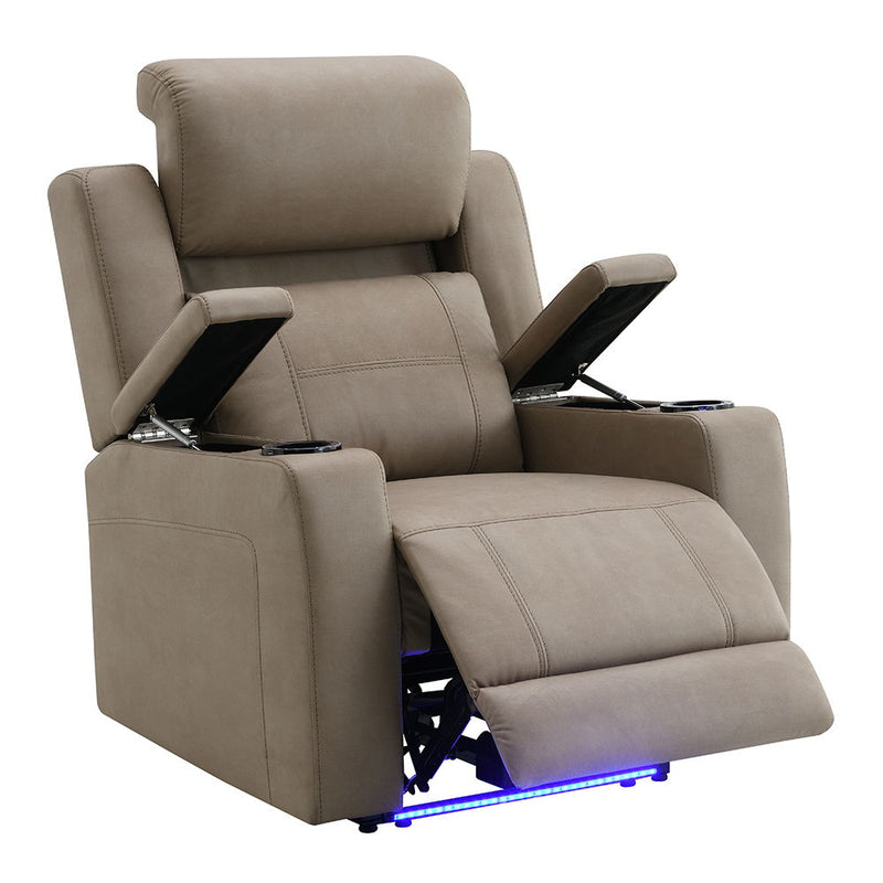 Lugo - Power Motion Recliner With Cup Holder - Camel - R&R Furniture Gallery (Fountain Valley, CA)