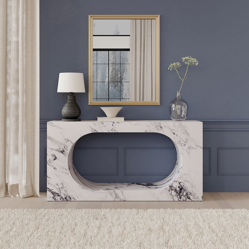 Fritzy - 59" Console Table - Engineered Stone - R&R Furniture Gallery (Fountain Valley, CA)
