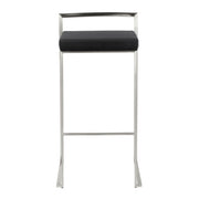 Lumi Source Fuji contemporary stackable barstool with sleek modern design, featuring a sturdy seat and metal legs, set of multiple stools