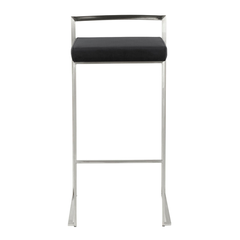 Lumi Source Fuji contemporary stackable barstool with sleek modern design, featuring a sturdy seat and metal legs, set of multiple stools