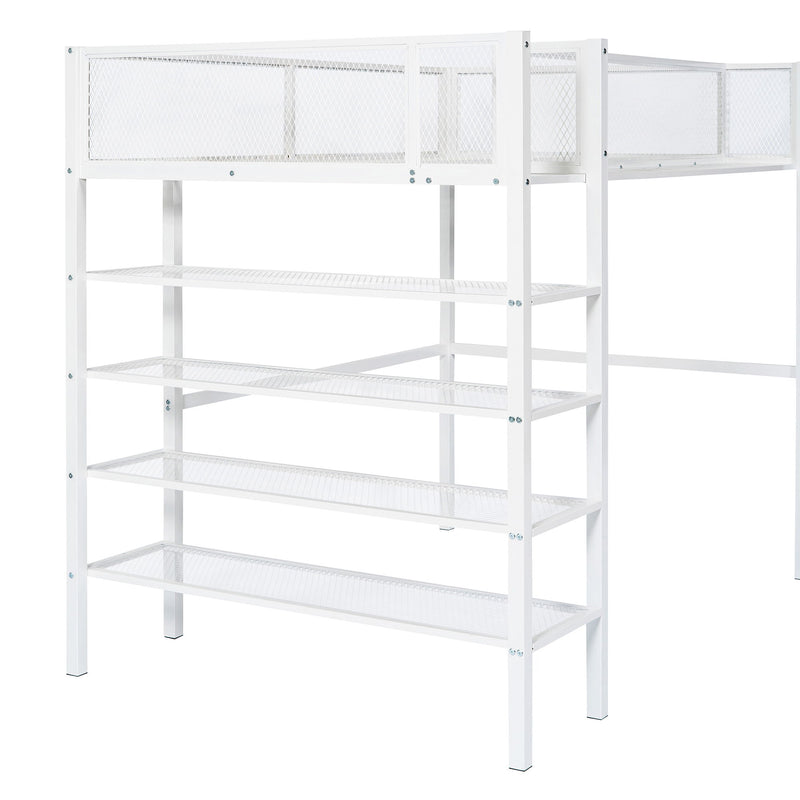 Loft Bed With 4 Tier Shelves And Storage - R&R Furniture Gallery (Fountain Valley, CA)
