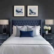 Transitional Upholstery Headboard With Tufted Buttons And Nailhead Trim - R&R Furniture Gallery (Fountain Valley, CA)