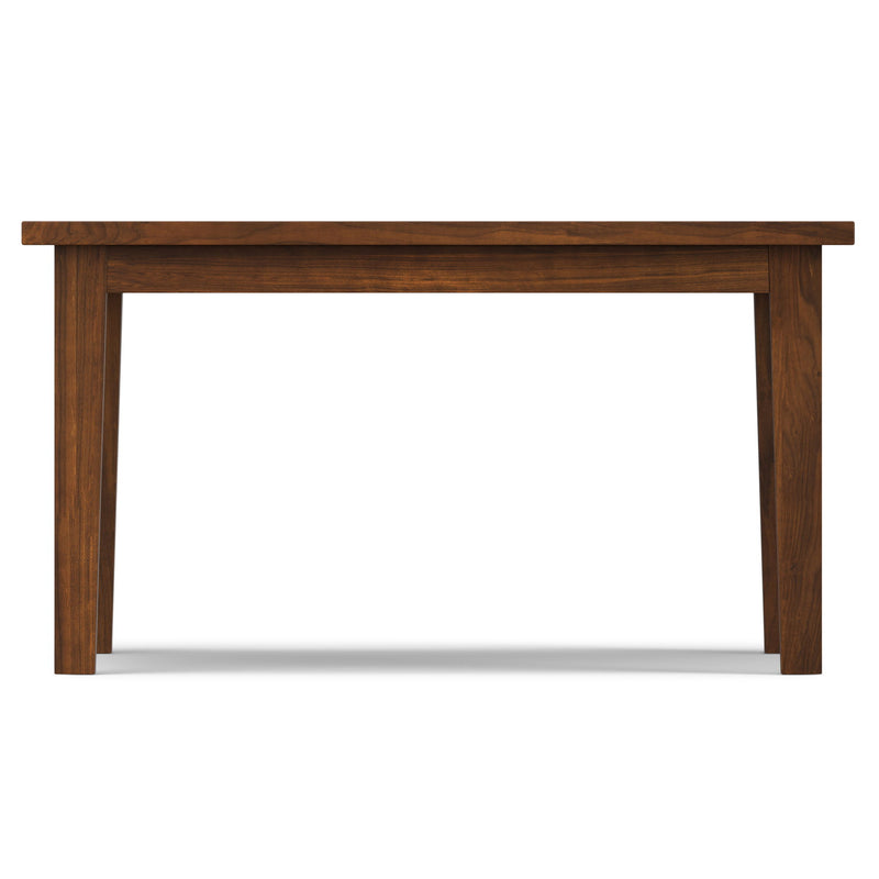 Simpli-Home handcrafted dining table by Eastwood, featuring a sturdy wooden surface and elegant design for dining room decor.