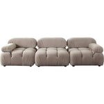 Paloma 3PC Modular 111 Inch Sofa in Mink Tan Velvet