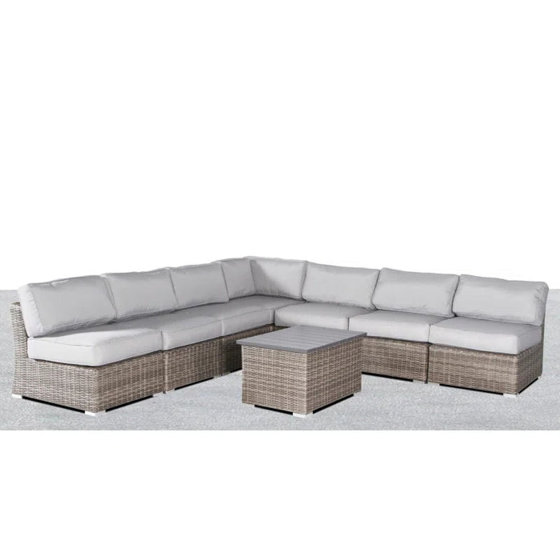 Wicker Sectional Sofa With Cushions And Table - R&R Furniture Gallery (Fountain Valley, CA)