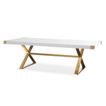 Adeline - Lacquer Dining Table - White - R&R Furniture Gallery (Fountain Valley, CA)