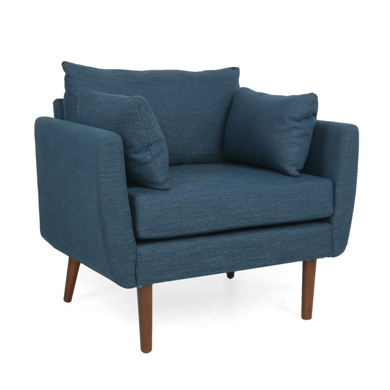 Luminate - Upholstered Fabric Club Chair With Tapered Legs And 2 Accent Pillows - R&R Furniture Gallery (Fountain Valley, CA)