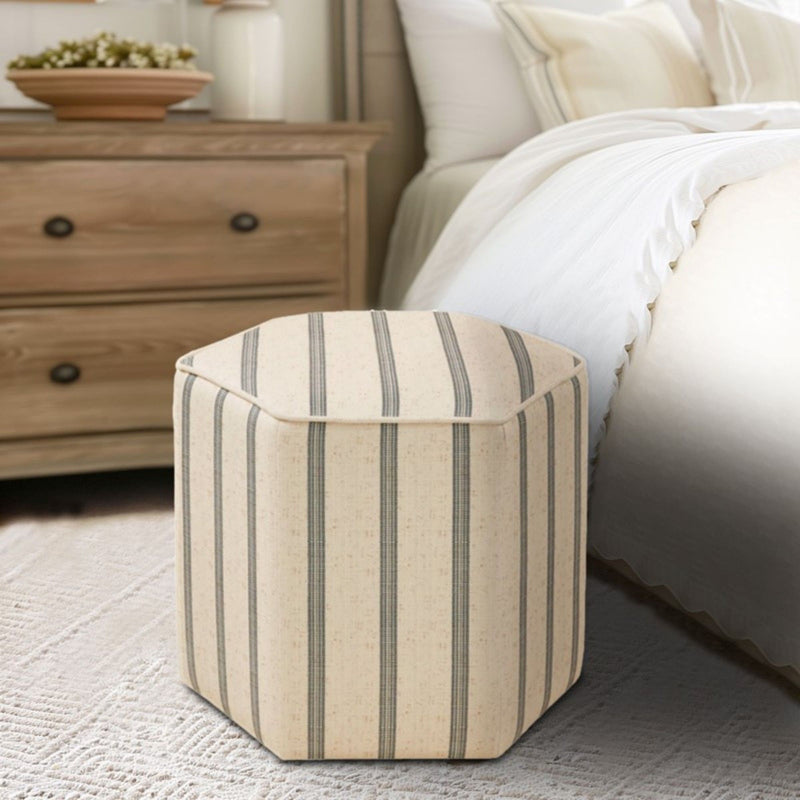 Accent Ottoman Printed Stripe - R&R Furniture Gallery (Fountain Valley, CA)