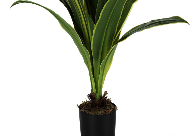 47" Tall, Artificial Plant, Dracaena Tree, Indoor, Faux, Fake, Floor, Greenery, Potted, Real Touch, Decorative - Green / Black - R&R Furniture Gallery (Fountain Valley, CA)